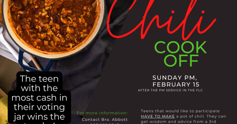 Real Teen's Chili Cook-off
