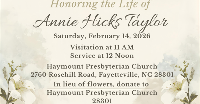 Bereavement - Annie Hicks Taylor image