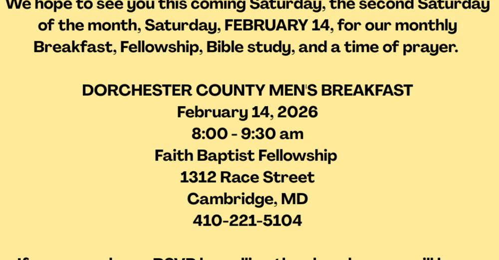 Men's Breakfast and Prayer