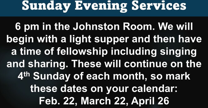 Sunday Evening Services