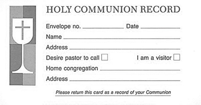 Holy Communion Record image