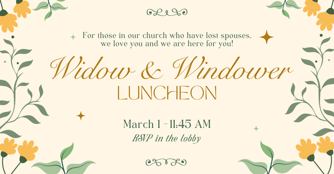 Widow and Widower Lunch