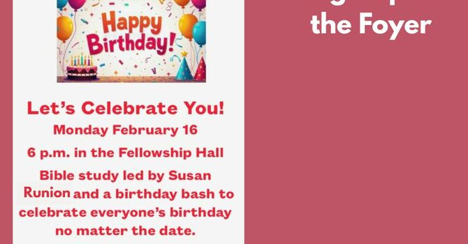 WOW Birthday Bash and Bible Study