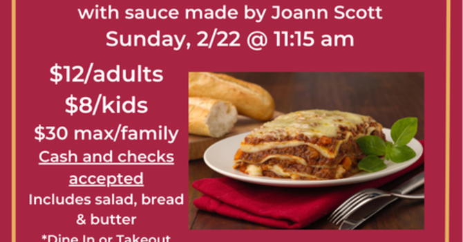 T.E.L.O.S. Lasagna Dinner image