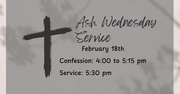 Ash Wednesday Service