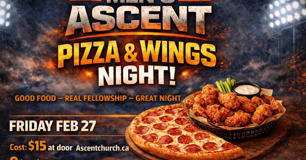 Men's Ascent Pizza & Wings Night