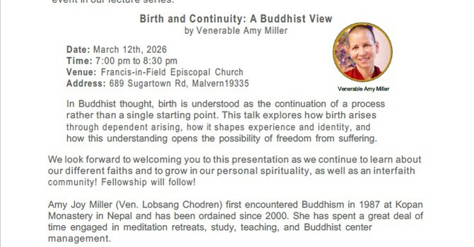 Interfaith Action Lecture Series