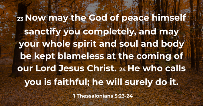 1 Thessalonians 5:23-24 image