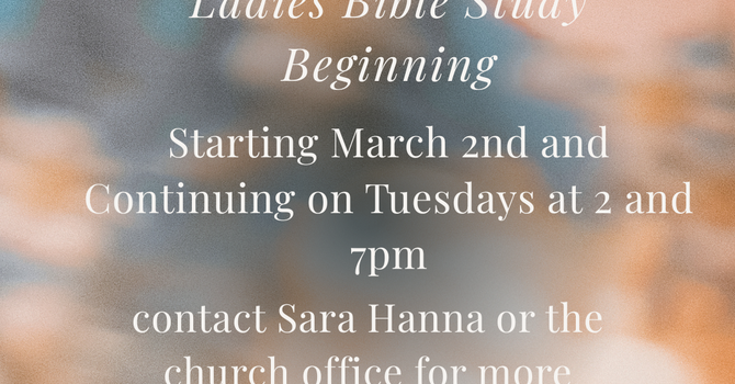 Next WCC Ladies Bible Study