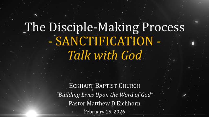 Component #2.2: Sanctification - Talk with God