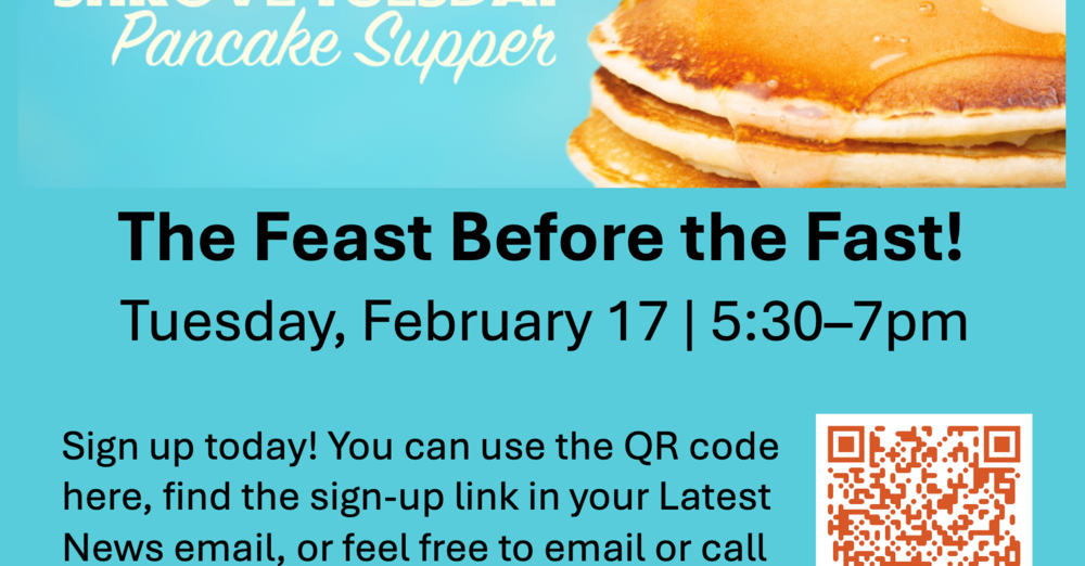 SHROVE TUESDAY PANCAKE SUPPER