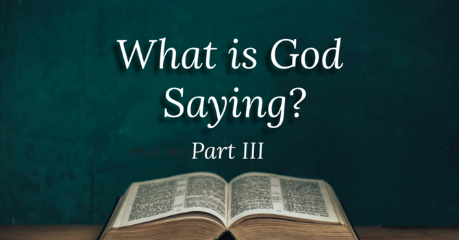 What is God Saying?