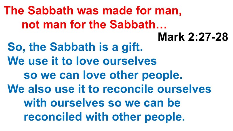 Reconcile with ourselves so we can reconcile with other people