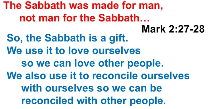 Reconcile with ourselves so we can reconcile with other people