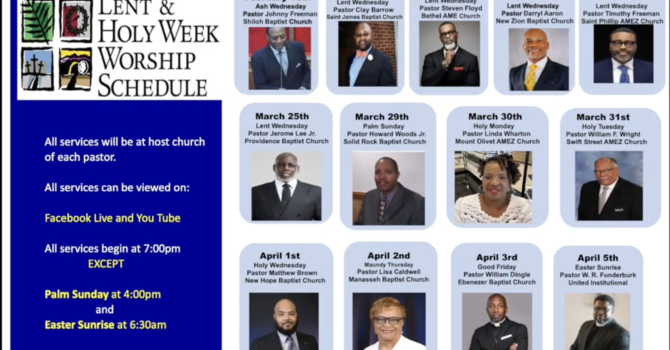 Lent & Holy Week Worship Schedule image