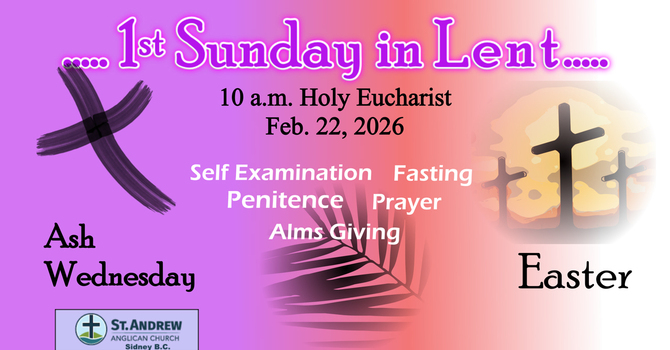 February 22, 2026  Sunday 10 a.m. Holy Eucharist, 1st Sunday in Lent image