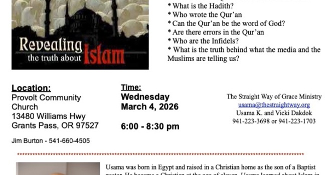 Usama Speaking in Grants Pass, Oregan