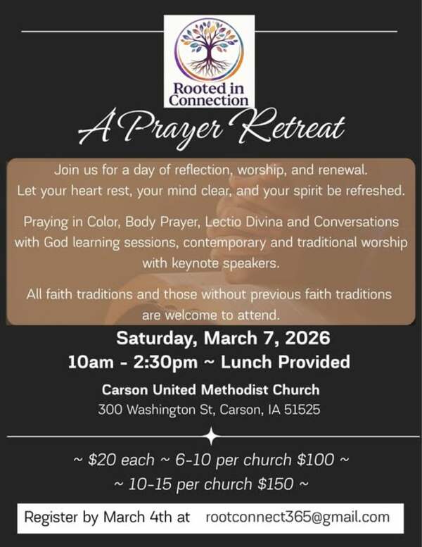 Carson United Methodist Hosts Prayer Retreat