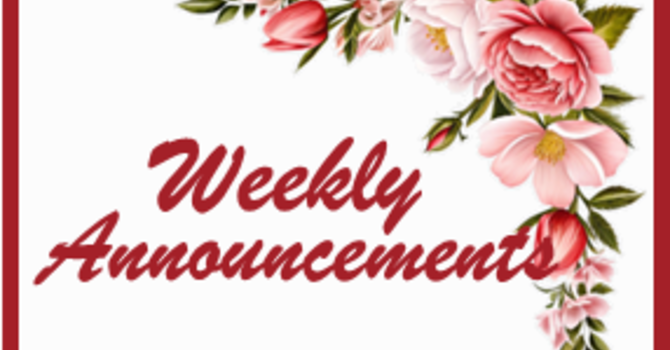 Weekly Announcements