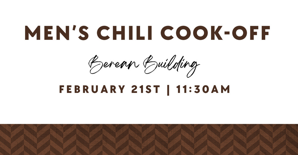 Men’s Chili Cook-Off