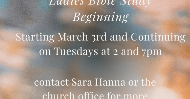 Next WCC Ladies Bible Study