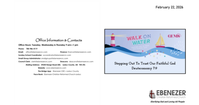 February 22, 2026 Bulletin