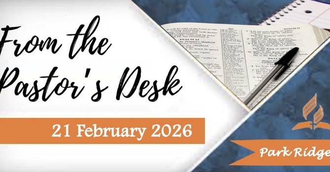 From The Pastor's Desk