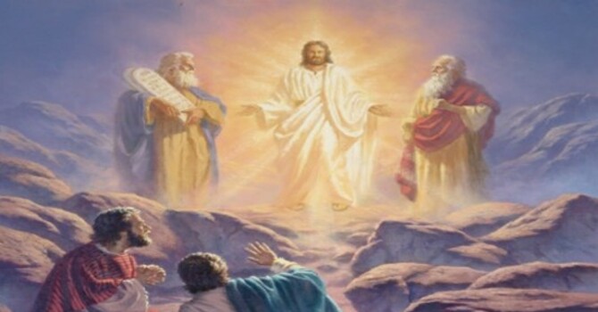 The transfiguration of Jesus