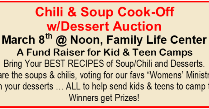 Chili & Soup Cookoff!! image