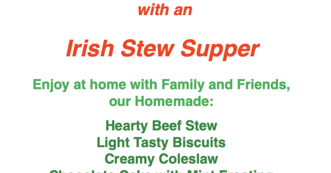Irish Stew Supper