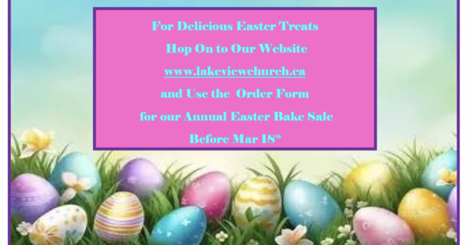 Easter Bake Sale