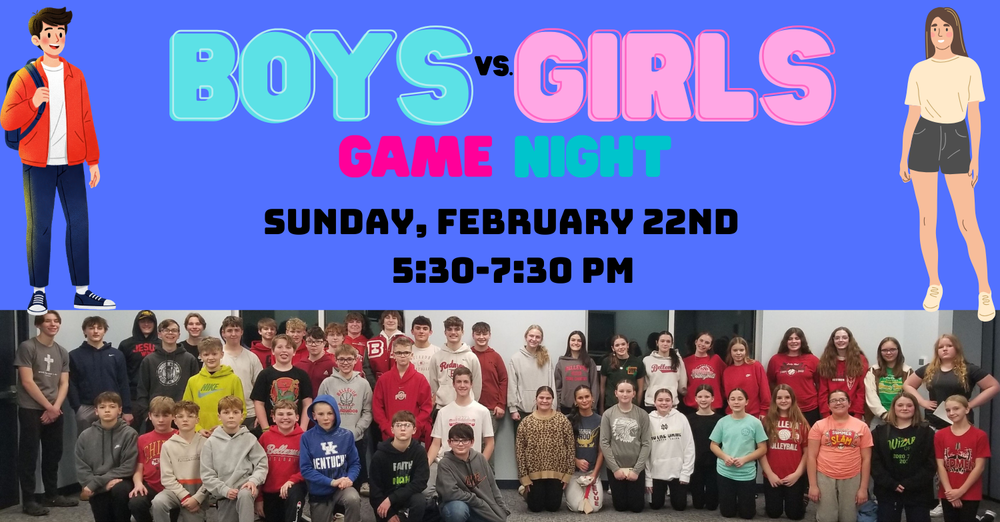 Boys vs. Girls Game Night | Youth Group