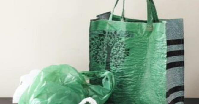 Turning Plastic into Reusable Tote Bags image