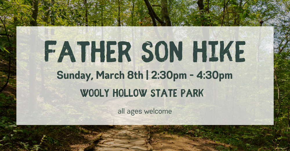 Father/Son Hike at Wooly Hollow State Park