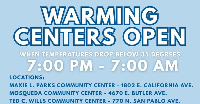 Local Cooling/Warming Centers Locations