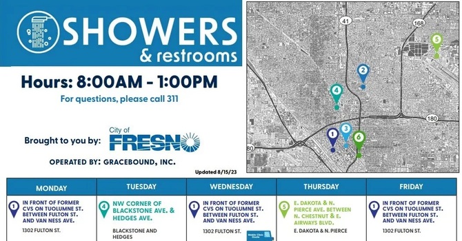 Local Showers & Restrooms Locations