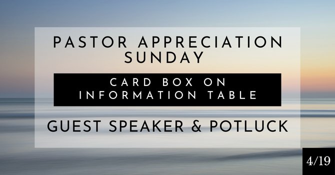 Pastor Appreciation Sunday