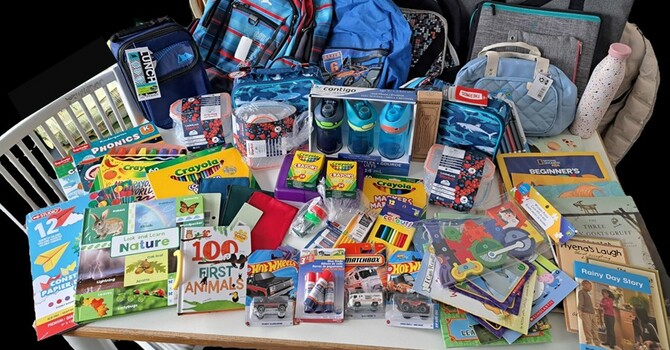 Deanery Refugee Committee - Backpacks for new family image