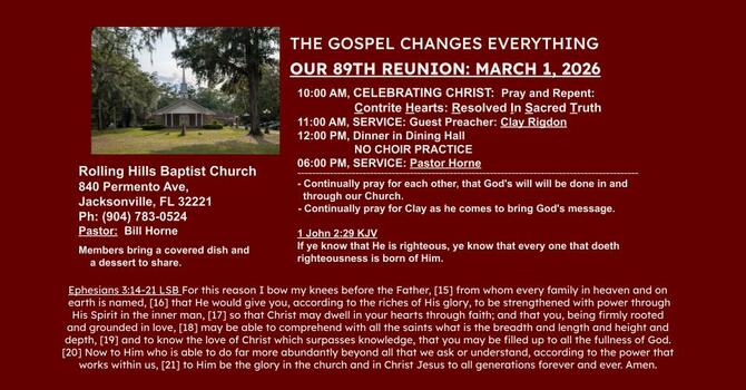 Our 89th Reunion: CELEBRATING CHRIST IN US!