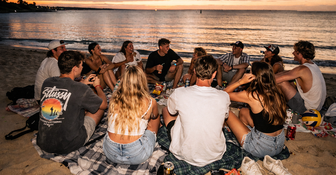 Young Adults Beach Hang