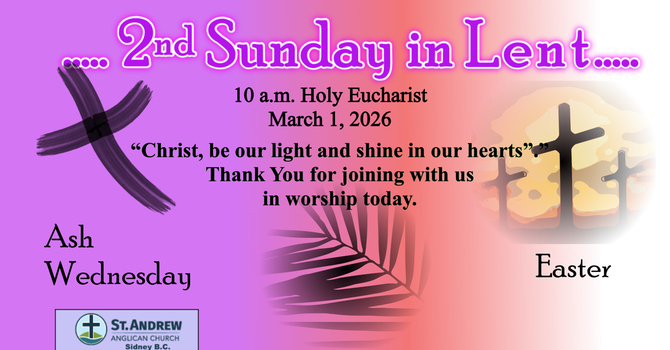 March 1, 2026  2nd Sunday in Lent   10 a.m. Holy Eucharist image