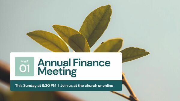 Annual Finance Meeting