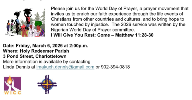 "World Day of Prayer" 2026
