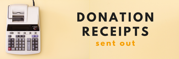 Donation Receipts Sent Out 