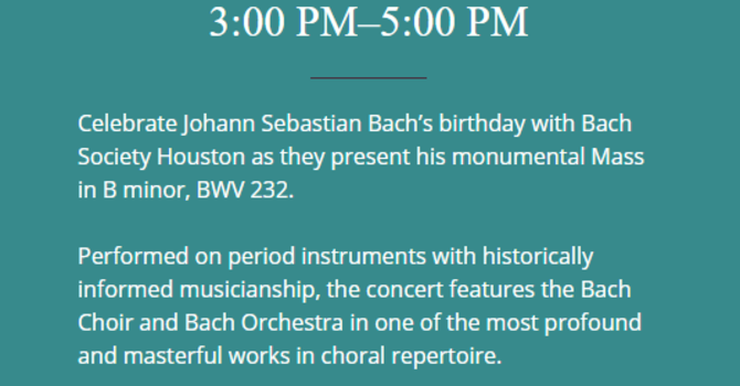 Bach's Mass in B minor, BWV 232