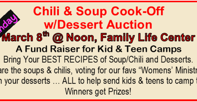 Chili & Soup Cookoff!!