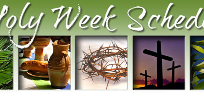 Holy Week Schedule 2026