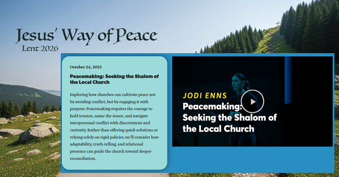 Peacemaking in the Local Church