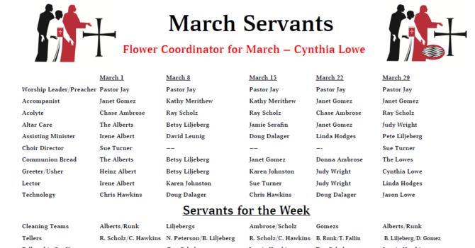 Servants - March 2026 image