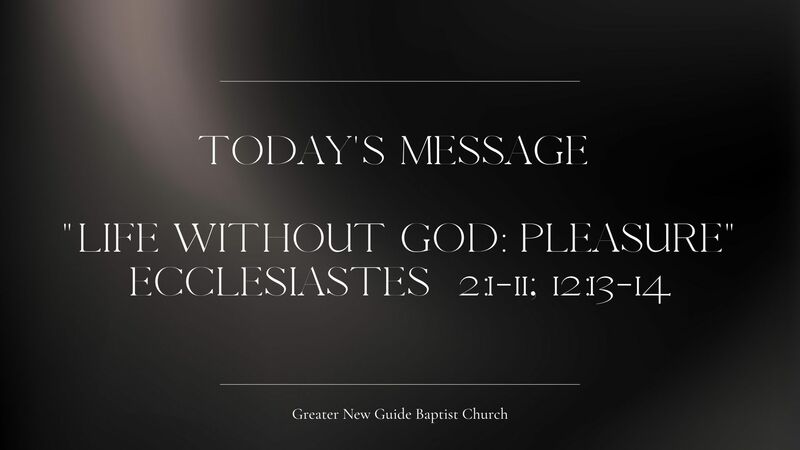 LIFE WITHOUT GOD: PLEASURE"  